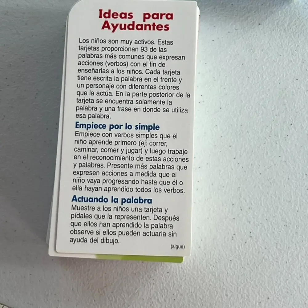 Trend Enterprises Verbos Skill Drill Flash Cards